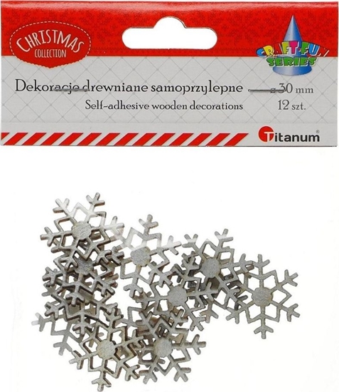 Изображение Titanum Drewniane patki niegu samoprzylepne 12 szt