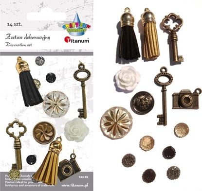 Attēls no Titanum Zawieszki chwosty krysztaki scrapbookingu 14el