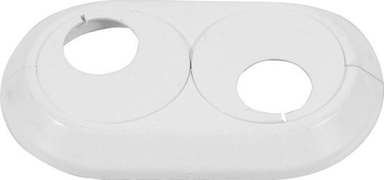 Изображение Tycner Rozeta podwójna do rur 16mm, biaa [20/100]