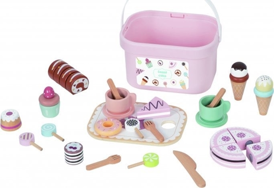 Picture of Tooky Toy TOOKY TOY Sweet Cake Drewniany Zestaw Sodkoci w Pudeku