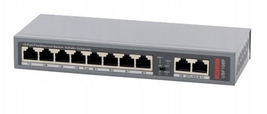 Picture of USF108P PULSAR Ultralink FastEthernet Switch 8x PoE+, 2xRJ45