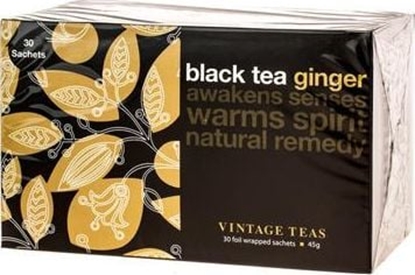 Attēls no Vintage Teas Herbata Black Tea Ginger - 30 torebek