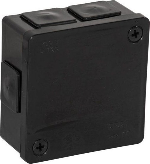 Picture of ViPlast Puszka natynkowa pusta 6 wlotów VIPLAST VP-22 CZARNA IP55 86x86x40mm 022-05