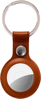 Picture of Wave Genuine Leather AirTag Case With Carrying Clip, Brown