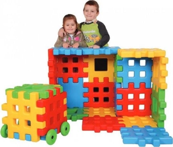 Picture of Woopie Klocki EDUKACYJNE Wafle DOM Ogrodzenie DOMEK