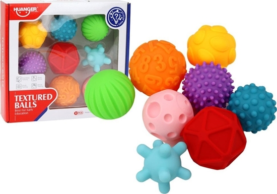 Picture of Zestaw Pieczek Sensorycznych Róne Tekstury 8 Sztuk Kolorowe