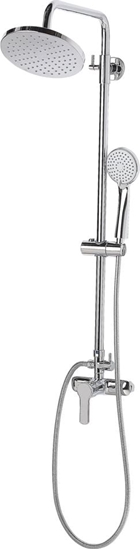 Picture of Zestaw prysznicowy Beliani Kolumna prysznicowa z deszczownic srebrna TINKISSO