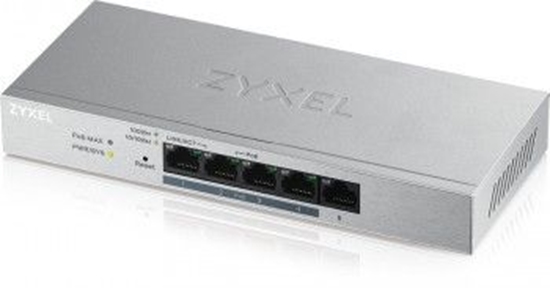 Picture of ZYXEL GS1200-5HP, 5 PORT GIGABIT POE+ WEBMANAGED DESKTOP SWITCH, 4X POE, 60 WATT (5Y WARRANTY)