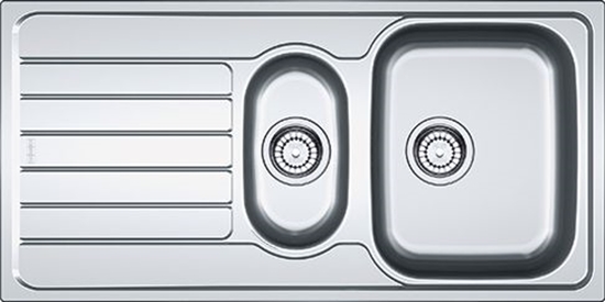 Изображение Zlewozmywak Franke Zlewozmywak 1,5-komorowy z ociekaczem Spark SKX 651 Stal szlachetna jedwab (101.0497.695)