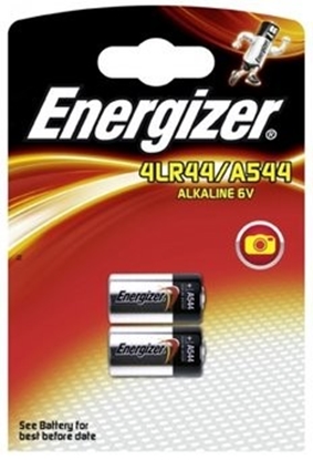 Attēls no 4LR44 baterijas 6V Energizer Alkaline 544A/28PX iepakojumā 2 gb.