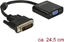 Изображение Adapteris DVI-D 24+1 M > VGA F, 16cm, melns, Delock