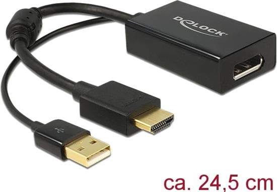 Picture of Adapteris HDMI-AM > Displayport1.2 F, black, Delock