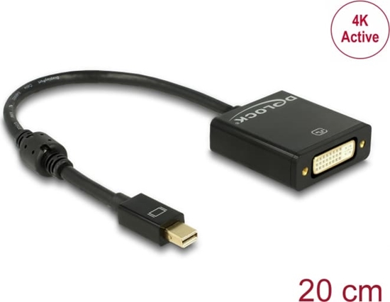 Picture of Adapteris miniDP 1.2 M > DVI F (24+5), 4K,  Active, Delock