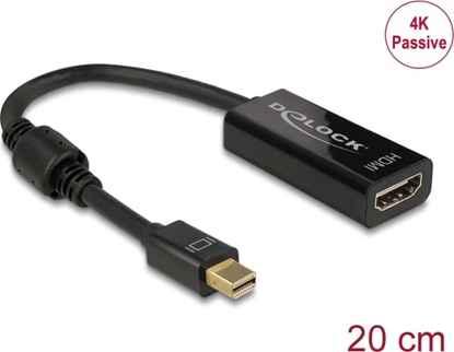 Picture of Adapteris miniDP ports 1.2 M > HDMI F 4K, melns, Delock