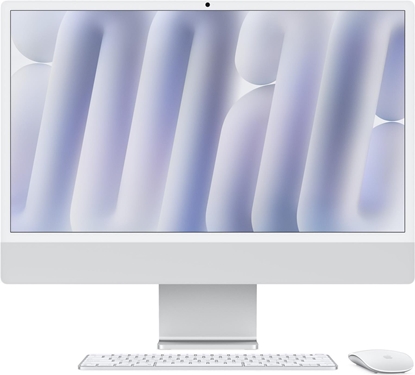 Attēls no APPLE iMac Z1E2 59,62cm 23,5Zoll Standardglas M4 8C CPU/8C GPU/16C N.E. 16GB 1TB SSD Gbit Eth MM NumKey TID DE Silber
