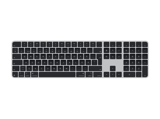 Picture of Apple Magic Keyboard with Touch ID and Numeric Keypad for Mac models with silicon - Swedish - Black Keys |
