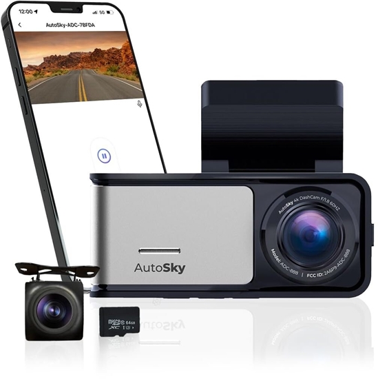 Picture of AutoSky 4K Dash Cam Pro Front 4K + Rear 1080P GPS ADC888