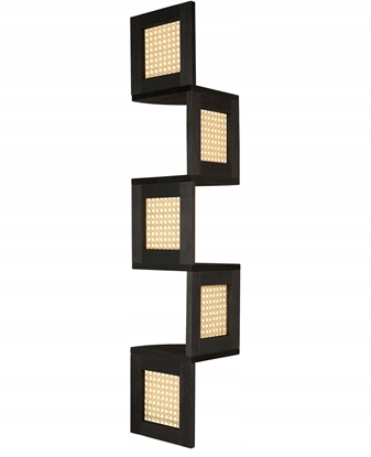 Attēls no Beliani Rega 4 póki ALDER Drewno 101 cm Czarny