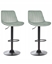 Attēls no Beliani Zestaw 2 krzese barowych DUBROVNIK Welur Obrotowy Mitowy