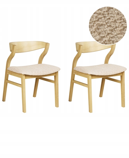 Изображение Beliani Zestaw 2 krzese do jadalni MAROA Drewno Jasnobeowy