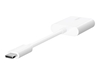 Изображение Belkin RockStar USB-C Audio- and Charge Adapter, white F7U081btWH