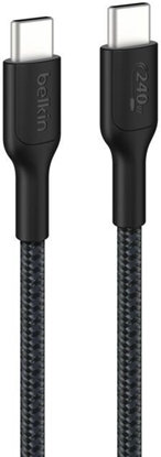 Attēls no Belkin USB-C/USB-c Kabel 240W 2m geflochten, schwarz CAB025hq2MBK