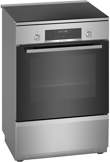 Picture of Bosch | Cooker | HLS79W351U Series 6 | Hob type Induction | Oven type Electric | Stainless Steel | Width 60 cm | Grilling | LCD | Depth 60 cm | 63 L