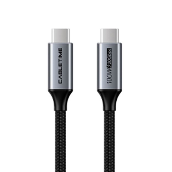 Picture of Cable USB3.2, Type C - Type C, 20Gbps, 100W, 20V/ 5A, 4K/ 60HZ, 1m