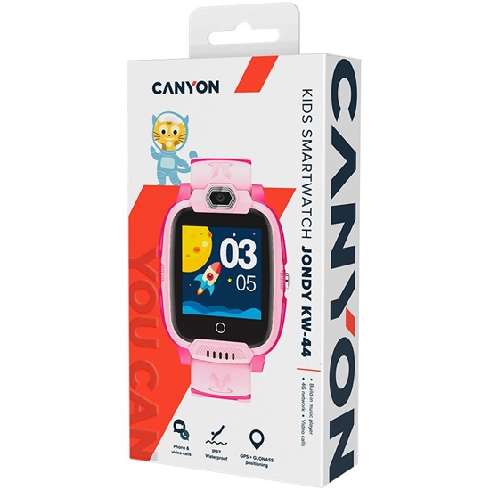 Picture of Canyon CANYON kids watch Jondy KW-44 4G Camera GPS Music Pink
