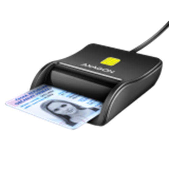 Picture of CARD READER FLAT SMARTCARD/USB2.0 1.3M CRE-SM3N AXAGON