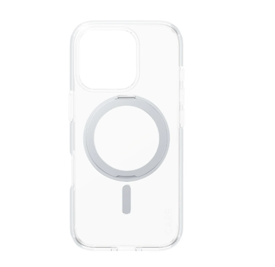 Picture of CARE Feature Case | Back cover | Apple | iPhone 16 PRO | Recycled plastic | Silver | Kickstand & MagSafe