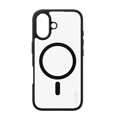 Изображение CARE Flagship Case | Back cover | Apple | iPhone 16 | Recycled plastic | Black | MagSafe