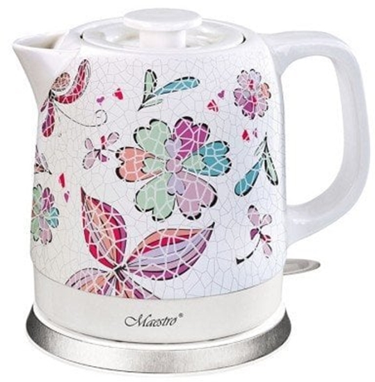 Picture of Czajnik Maestro Czajnik elektryczny ceramiczny 1 5L 1500W MR-068-FLOWERS