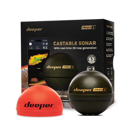 Picture of Deeper Smart Sonar Chirp+3 | Sonar | Wi-Fi | Brown Green