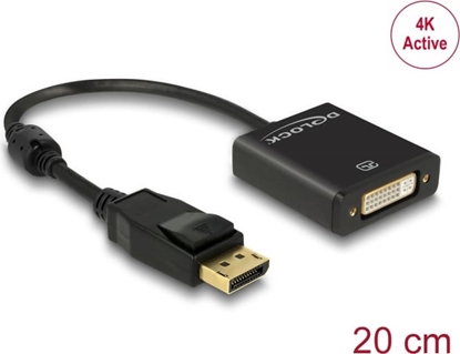 Attēls no Delock Adapter DisplayPort 1.2 male > DVI female 4K Active black