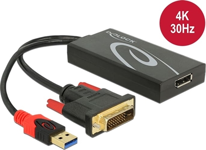 Изображение Delock Adapter DVI male > DisplayPort 1.2 female black