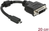 Изображение Delock Adapter HDMI Micro-D Stecker > DVI 24+5 Buchse 20 cm