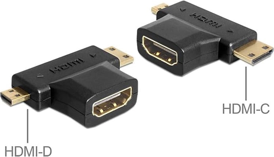 Picture of Delock Adapter HDMI-A female > HDMI-C + HDMI-D male