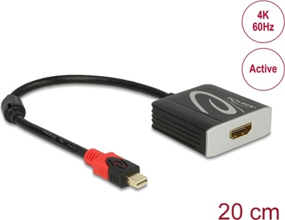 Attēls no Delock Adapter mini DisplayPort 1.2 male > HDMI female 4K 60 Hz Active
