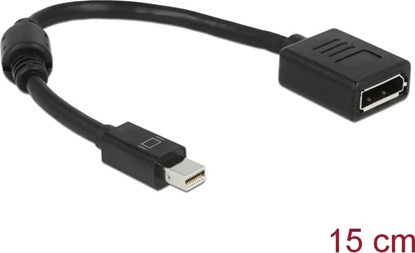 Attēls no Delock Adapter mini DisplayPort male to DisplayPort female 8K black