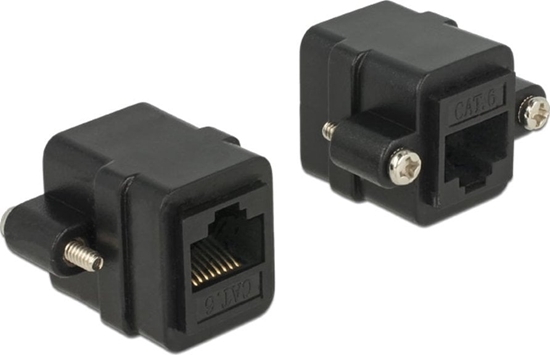 Изображение Delock Adapter RJ45 jack > RJ45 jack panel-mount Cat.6 UTP