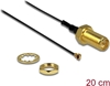 Изображение Delock Antenna Cable RP-SMA jack bulkhead to I-PEX Inc., MHF® 4 plug 0.81 20 cm thread length 10 mm