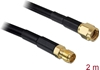 Изображение Delock Antenna Cable RP-SMA Plug > RP-SMA Jack CFD/RF200 2 m Low Loss