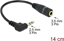 Attēls no Delock Cable Audio Stereo 2.5 mm male angled > 3.5 mm female 3 pin 14 cm