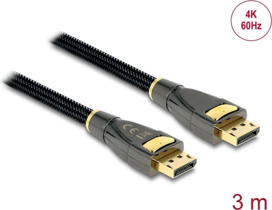 Picture of Delock Cable DisplayPort 1.2 male > DisplayPort male 4K 60 Hz 3 m Premium