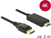 Изображение Delock Cable DisplayPort 1.2 male > High Speed HDMI-A male passive 4K 30 Hz 2 m black