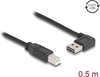 Picture of Delock Cable EASY-USB 2.0 Type-A male angled left / right > USB 2.0 Type-B male 0,5 m