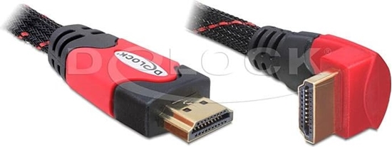 Изображение Delock Cable High Speed HDMI with Ethernet – HDMI A male > HDMI A male angled 4K 3 m