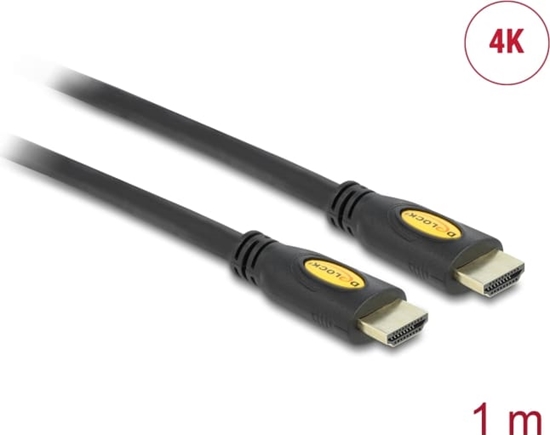 Изображение Delock Cable High Speed HDMI with Ethernet - HDMI-A male > HDMI-A male 4K 1.0 m