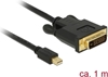 Изображение Delock Cable mini DisplayPort 1.1 male > DVI 24+1 male 1 m